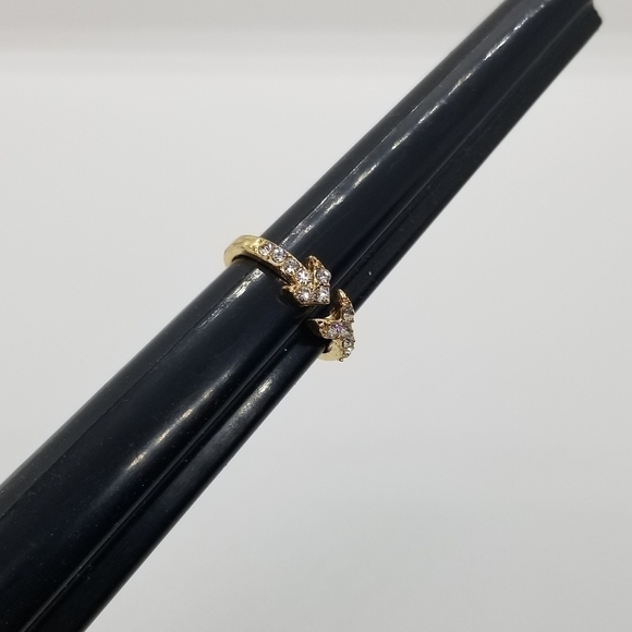 Jewelrystorm endless arrow gold rhinestone ring size 4.75 - Picture 6 of 6